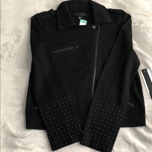 Size large Tinsel black studded Moto jacket NWT